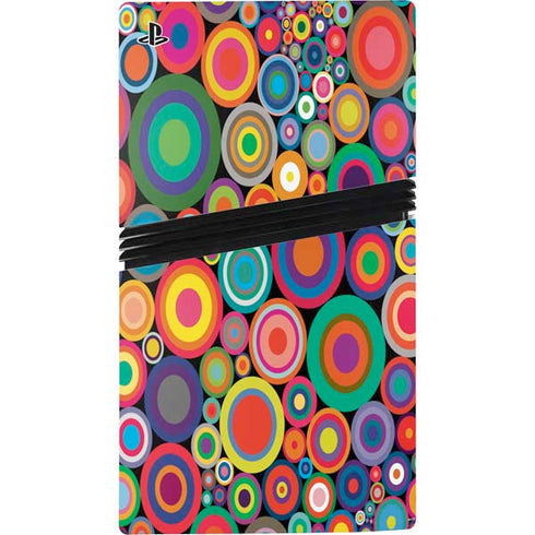 Psychedelic Circles PS5 Pro Disk Bundle Skin