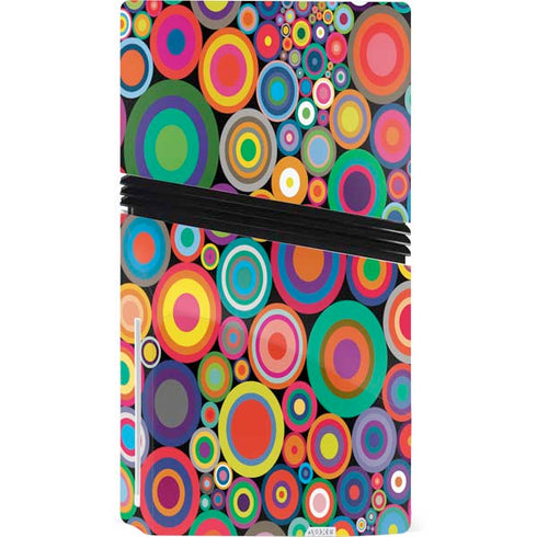 Psychedelic Circles PS5 Pro Disk Console Skin