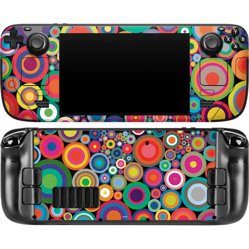 Psychedelic Circles Steam Deck Handheld Gaming Computer OLED Skin