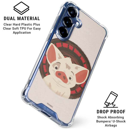 Disney Princess Moana Pua Close Up Galaxy S25 Plus Clear Case