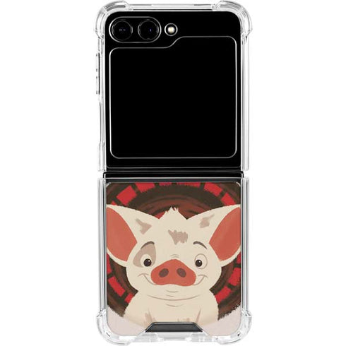 Disney Princess Moana Pua Close Up Galaxy Z Flip6 Clear Case