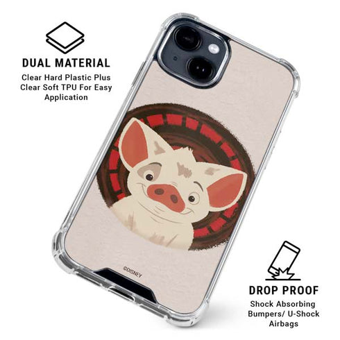Disney Moana Pua Close Up iPhone 15 Clear Case