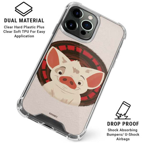 Disney Princess Moana Pua Close Up iPhone 16 Pro Clear Case