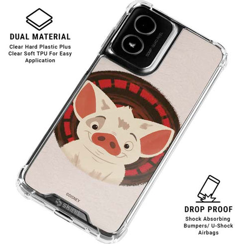 Disney Moana Pua Close Up Moto G Power 5G (2024) Clear Case