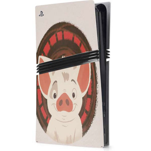 Disney Princess Moana Pua Close Up PS5 Pro Console Skin