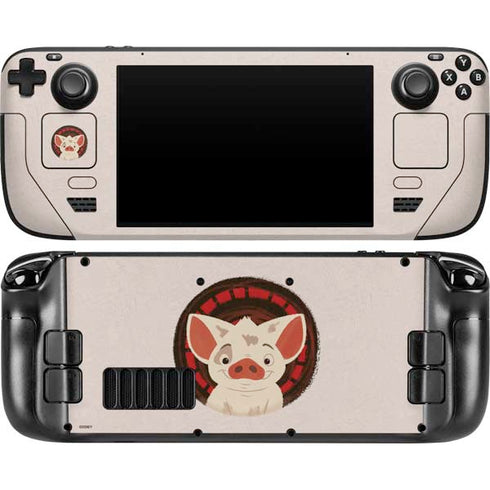 Disney Moana Pua Close Up Steam Deck Handheld Gaming Computer OLED Skin