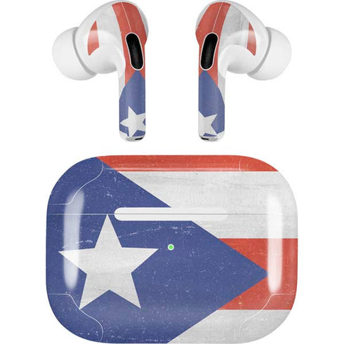Puerto Rico Flag Distressed AirPods Skins