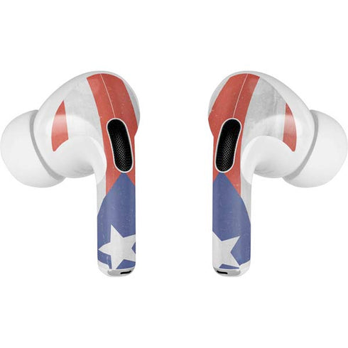 Puerto Rico Flag Distressed AirPods Skins