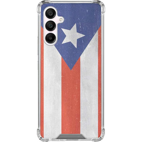 Puerto Rico Flag Distressed Galaxy A16 5G Clear Case