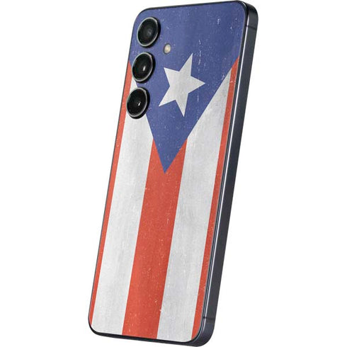 Puerto Rico Flag Distressed Galaxy S25 Plus Skin