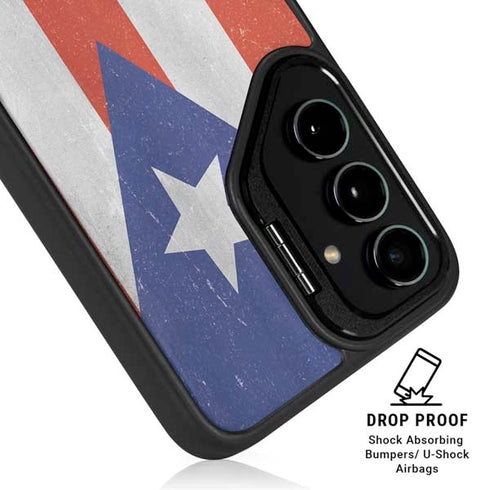 Puerto Rico Flag Distressed Galaxy S24 Ultra Kickstand Case