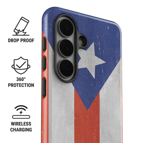 Puerto Rico Flag Distressed Galaxy S26 Plus Impact Case