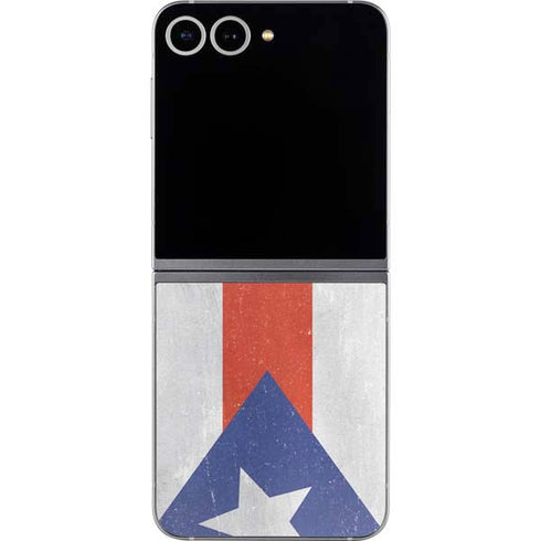 Puerto Rico Flag Distressed Galaxy Z Flip6 Skin