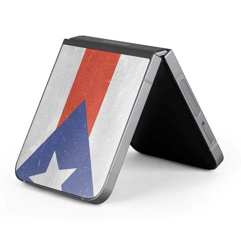 Puerto Rico Flag Distressed Galaxy Z Flip6 Skin