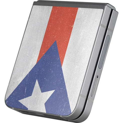 Puerto Rico Flag Distressed Galaxy Z Flip6 Skin
