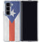 Puerto Rico Flag Distressed Galaxy Z Fold5 5G Clear Case