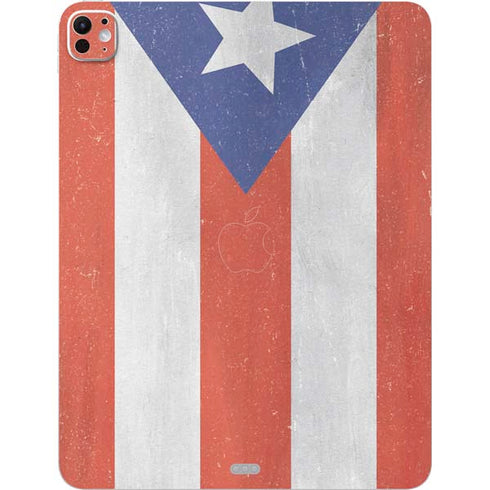 Puerto Rico Flag Distressed iPad Pro 13in M4 (2024) Skin