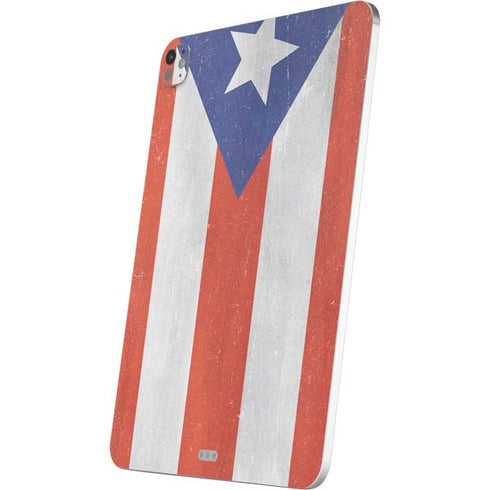 Puerto Rico Flag Distressed iPad Pro 13in M4 (2024) Skin