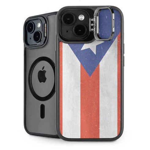 Puerto Rico Flag Distressed iPhone 13 Kickstand Case