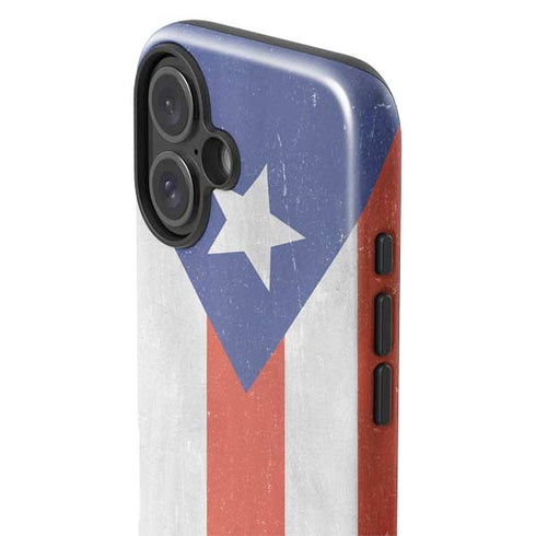Puerto Rico Flag Distressed iPhone 16 Impact Case