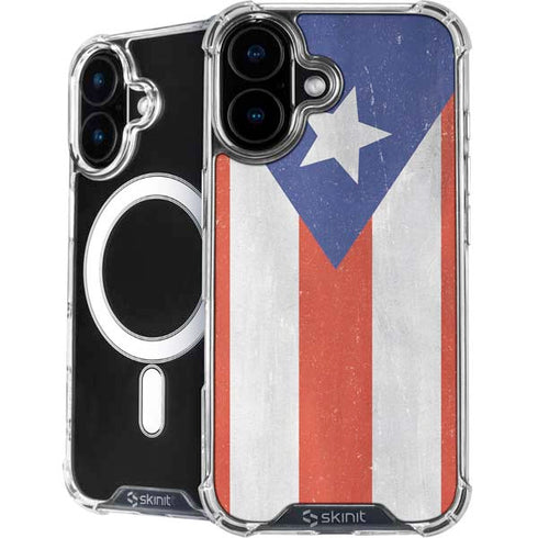 Puerto Rico Flag Distressed iPhone 16 MagSafe Case