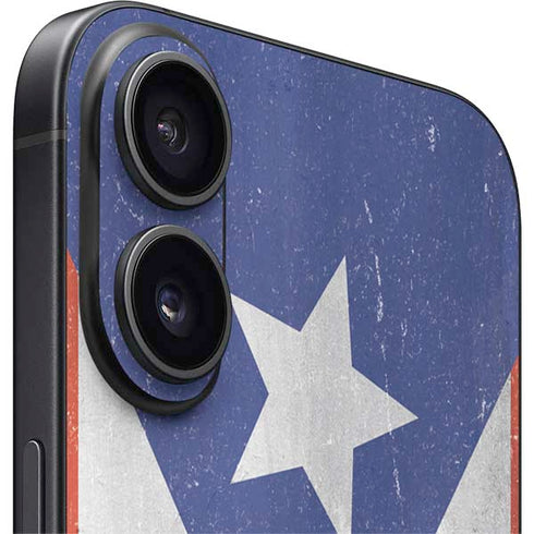 Puerto Rico Flag Distressed iPhone 16 Skin