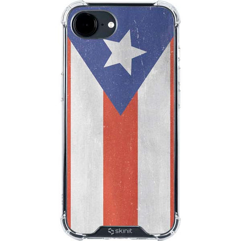 Puerto Rico Flag Distressed iPhone 16e Clear Case