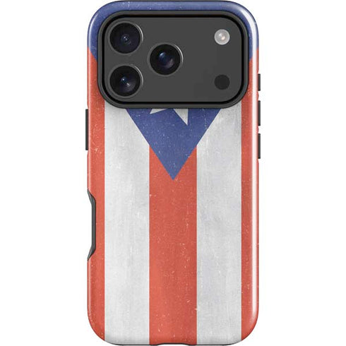 Puerto Rico Flag Distressed iPhone 18 Pro Impact Case