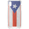 Puerto Rico Flag Distressed iPhone XS Clear Case