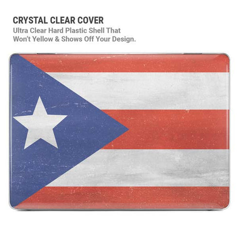Puerto Rico Flag Distressed MacBook Cases