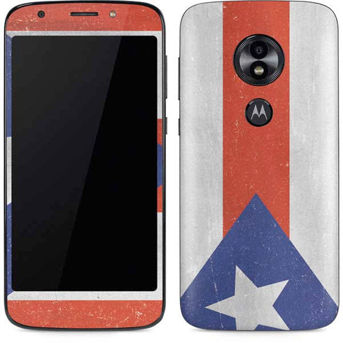 Puerto Rico Flag Distressed Moto E5 Play Skin