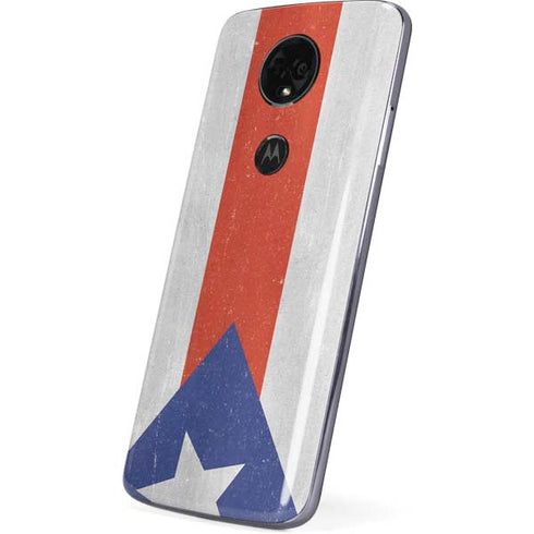Puerto Rico Flag Distressed Moto E5 Plus Skin