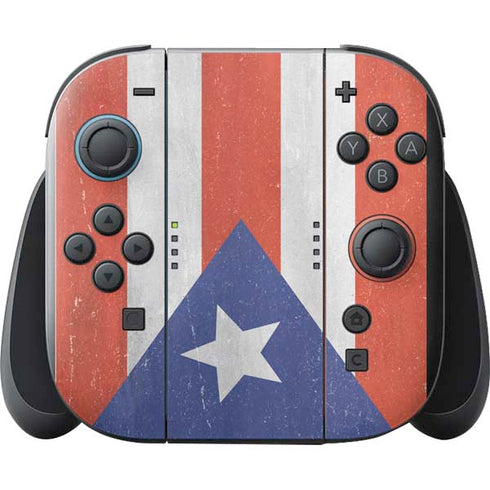 Puerto Rico Flag Distressed Nintendo Switch 2 (2025) with Joy-Con Skin