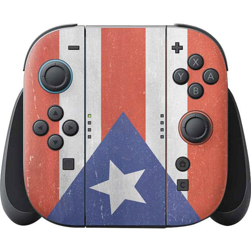 Puerto Rico Flag Distressed Nintendo Switch 2 (2025) Joy-Con Controller Skin