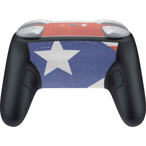 Puerto Rico Flag Distressed Nintendo Switch 2 (2025) Pro Controller Skin