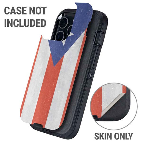 Puerto Rico Flag Distressed Otterbox Defender iPhone Skin