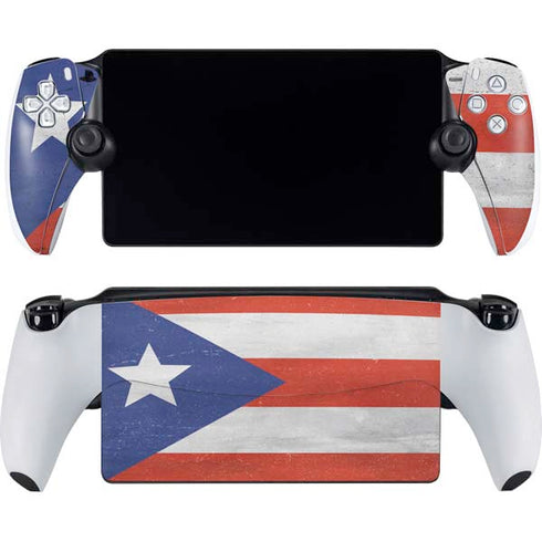 Puerto Rico Flag Distressed PlayStation Portal Remote Player Skin