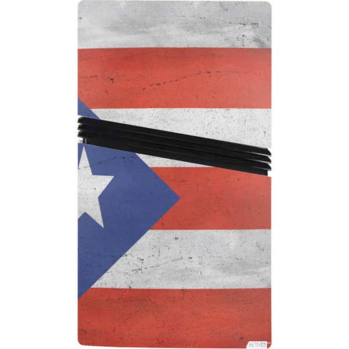 Puerto Rico Flag Distressed PS5 Pro Console Skin