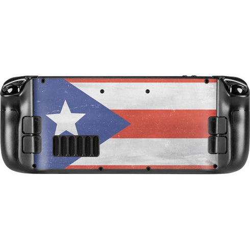Puerto Rico Flag Distressed Steam Deck Handheld Gaming Computer Skin