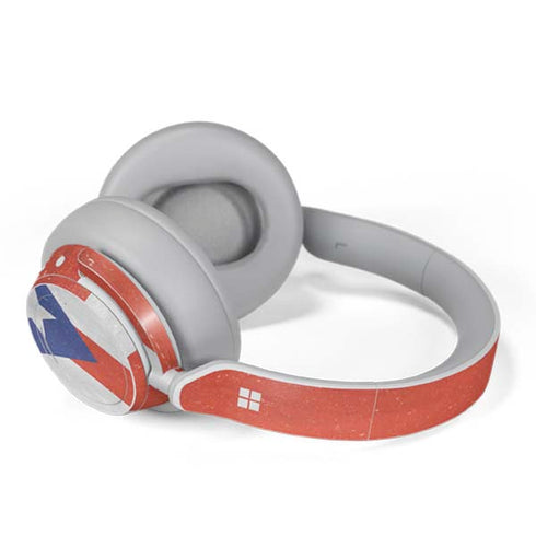 Puerto Rico Flag Distressed Surface Headphones Skin