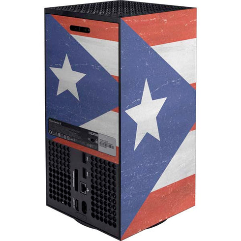 Puerto Rico Flag Distressed XBox Series X Digital Edition Bundle Skin