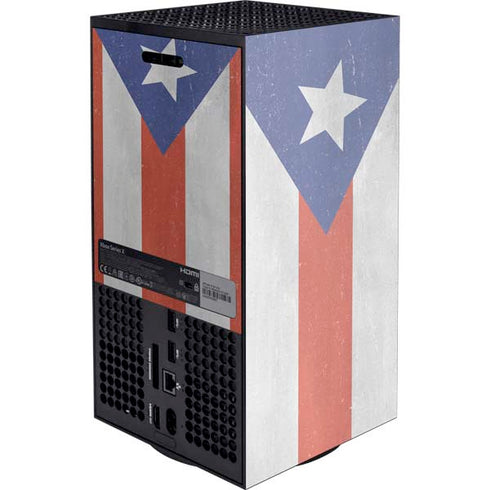 Puerto Rico Flag Distressed XBox Series X Digital Edition Console Skin