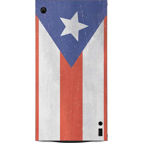 Puerto Rico Flag Distressed XBox Series X Digital Edition Console Skin