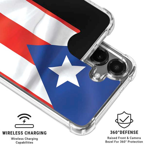 Puerto Rico Flag Galaxy S26 Clear Case