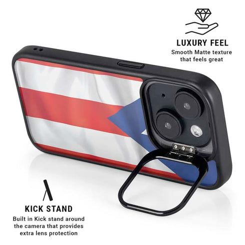Puerto Rico Flag iPhone 14 Kickstand Case