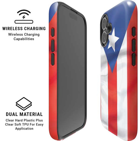 Puerto Rico Flag iPhone 16 Plus Magsafe Impact Case