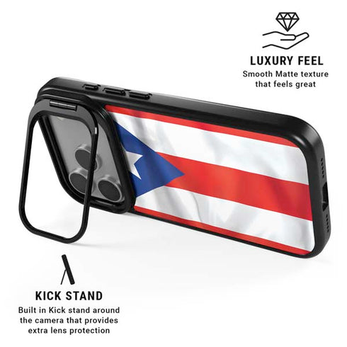 Puerto Rico Flag iPhone 17 Pro Kickstand Case