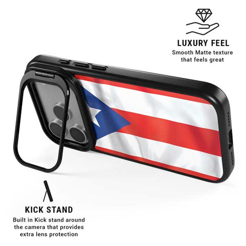 Puerto Rico Flag iPhone 17 Pro Max Kickstand Case