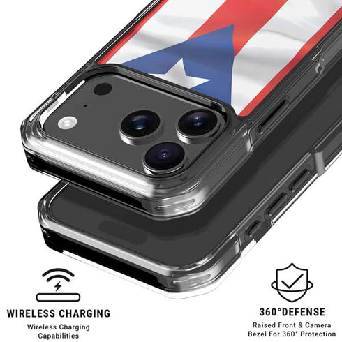 Puerto Rico Flag iPhone 18 Pro Clear Case