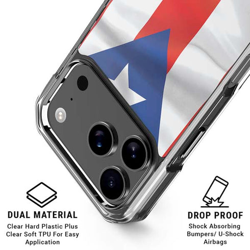 Puerto Rico Flag iPhone 18 Pro Clear Case
